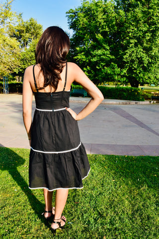 Midnight Charm Tiered Dress