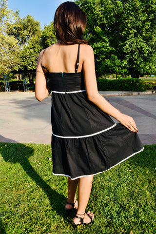 Midnight Charm Tiered Dress