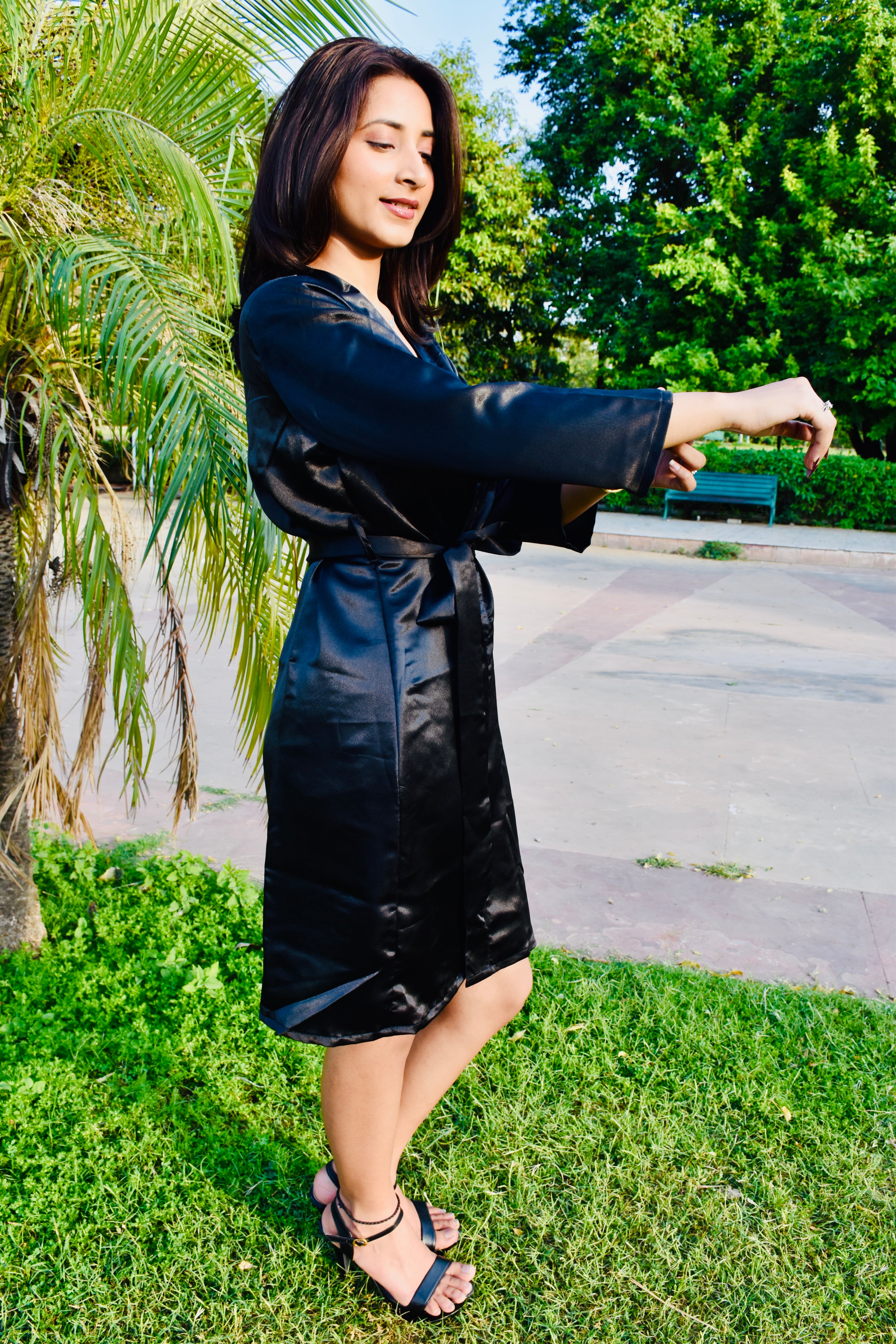 Midnight Charm Kimono Dress