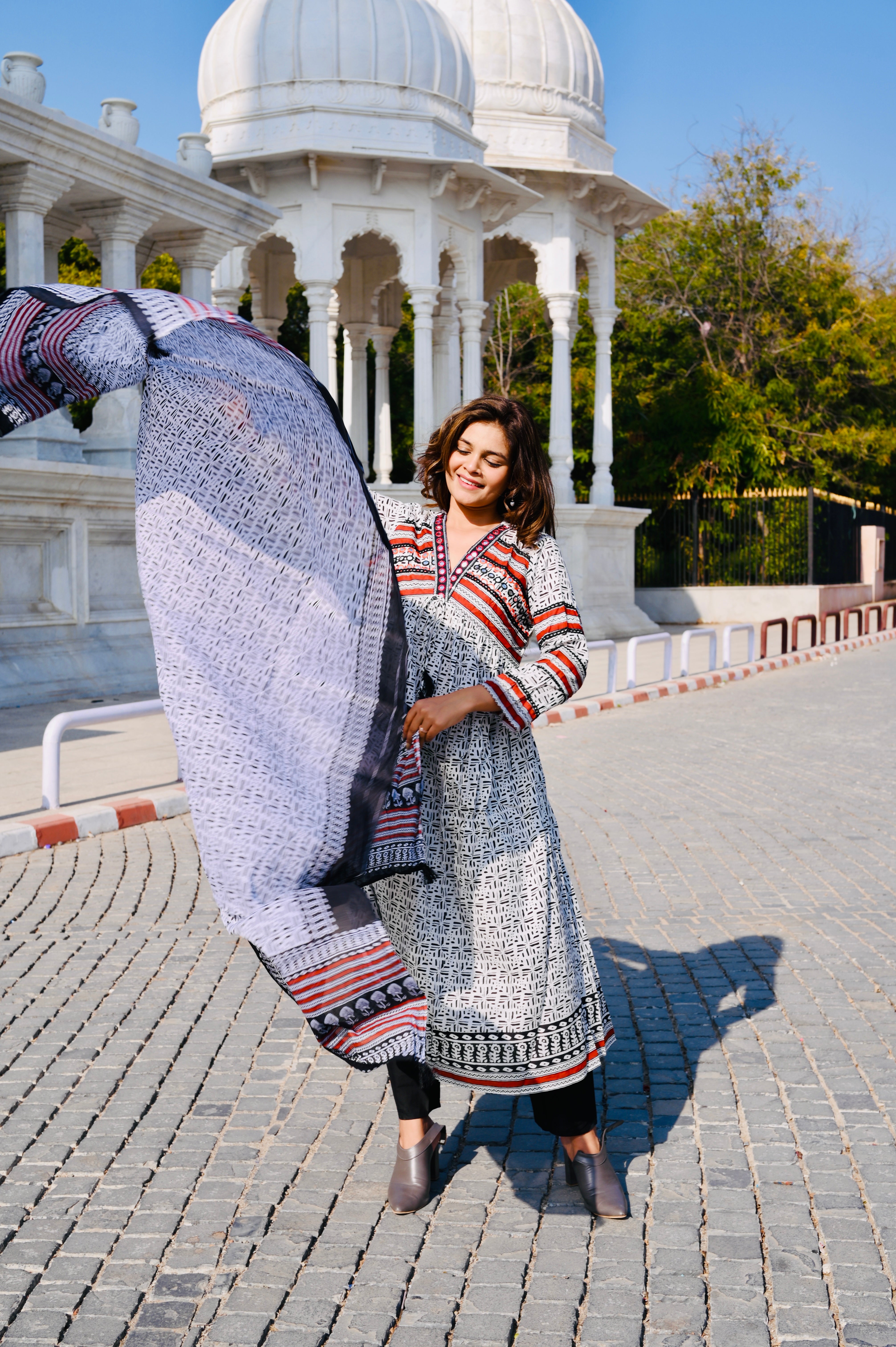 Monochrome Tribal-Inspired Cotton