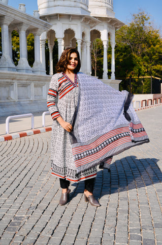 Monochrome Tribal-Inspired Cotton
