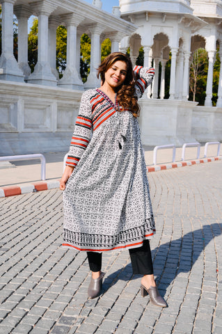 Monochrome Tribal-Inspired Cotton