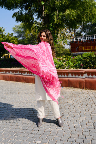 Cotton Khadi Embroidered 3-Piece Dress