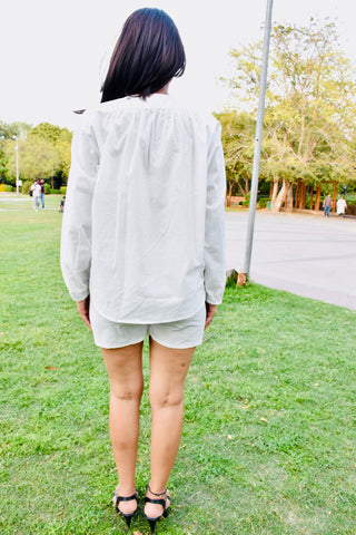 Cloud White Cotton Co-ord Set