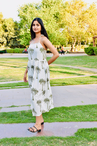 Palm Breeze Handblock Dress