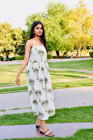 Palm Breeze Handblock Dress
