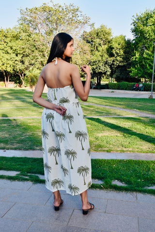 Palm Breeze Handblock Dress