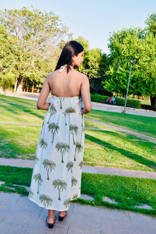 Palm Breeze Handblock Dress