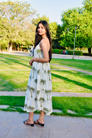 Palm Breeze Handblock Dress