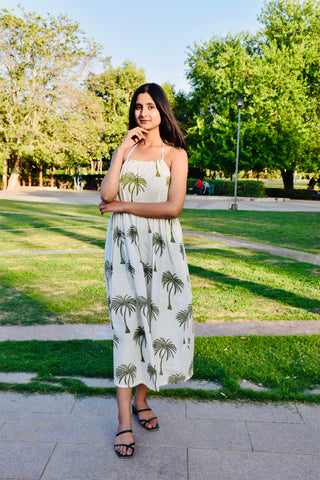 Palm Breeze Handblock Dress