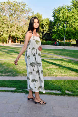 Palm Breeze Handblock Dress
