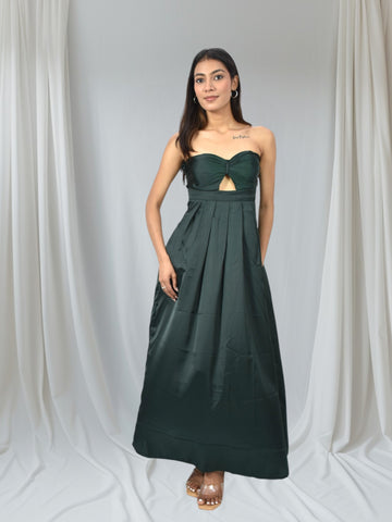 Mocha Glaze Satin Dress