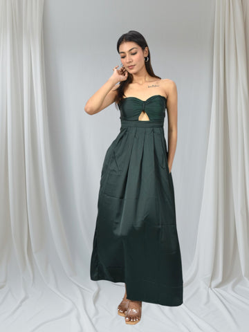 Mocha Glaze Satin Dress