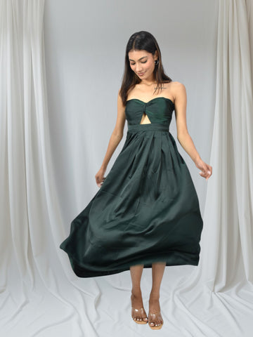 Mocha Glaze Satin Dress