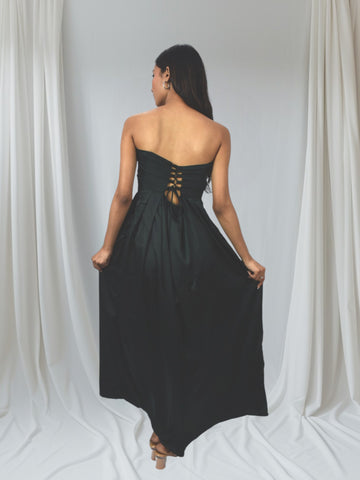Mocha Glaze Satin Dress