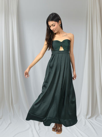 Mocha Glaze Satin Dress