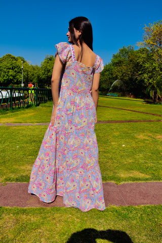 Pastel Bloom Cotton Maxi