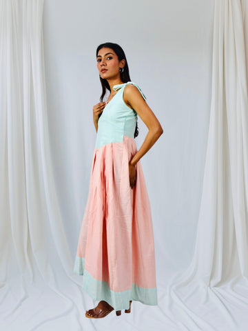Peach Mint Harmony Long Dress