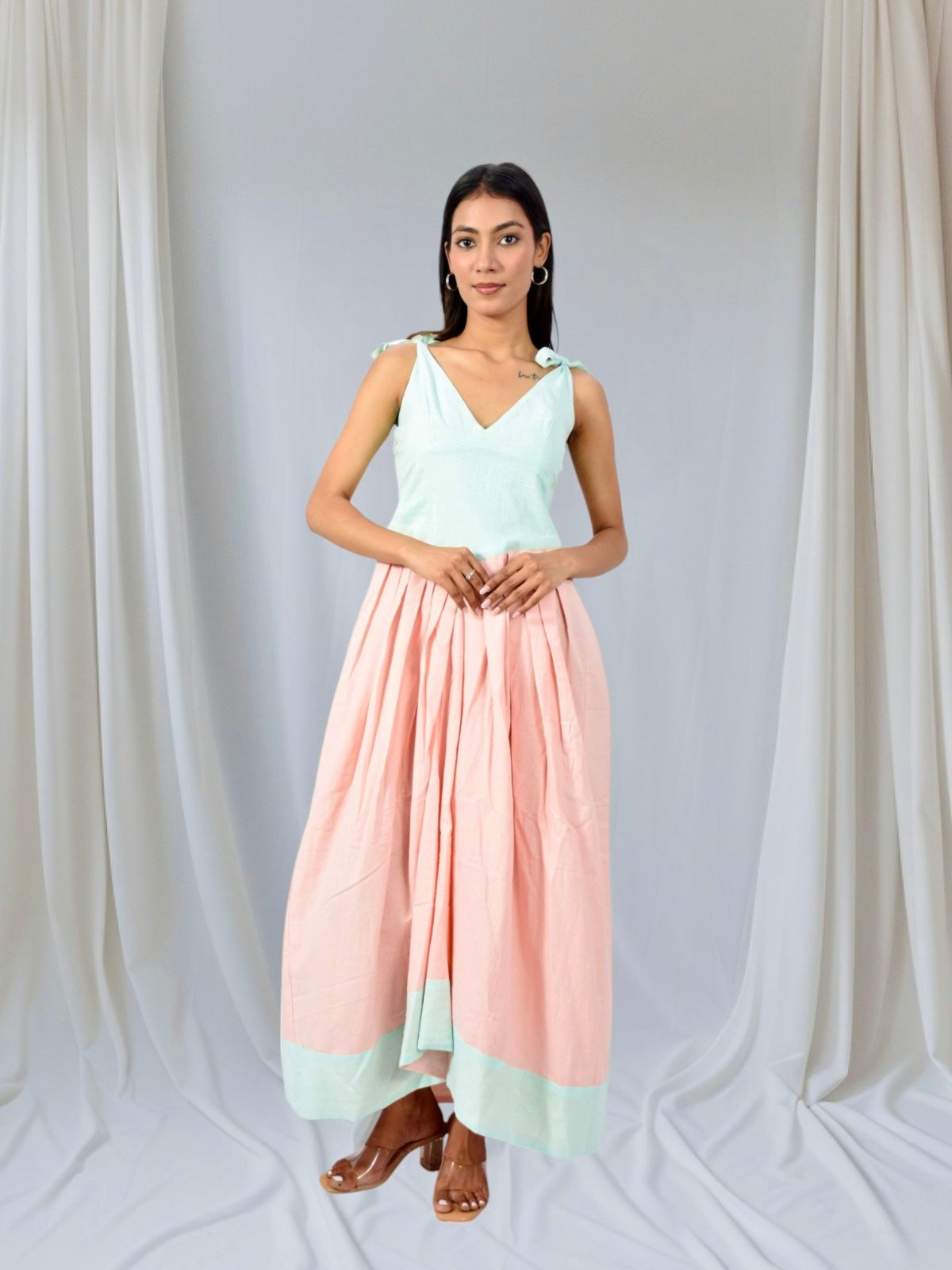 Peach Mint Harmony Long Dress