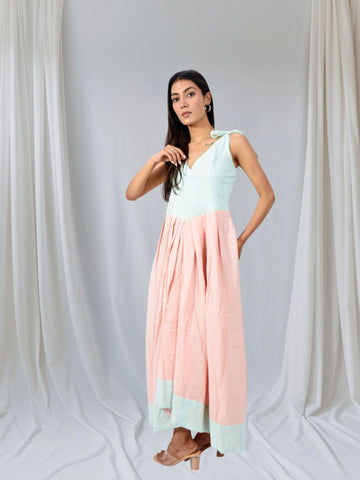 Peach Mint Harmony Long Dress