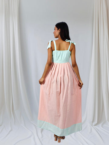 Peach Mint Harmony Long Dress