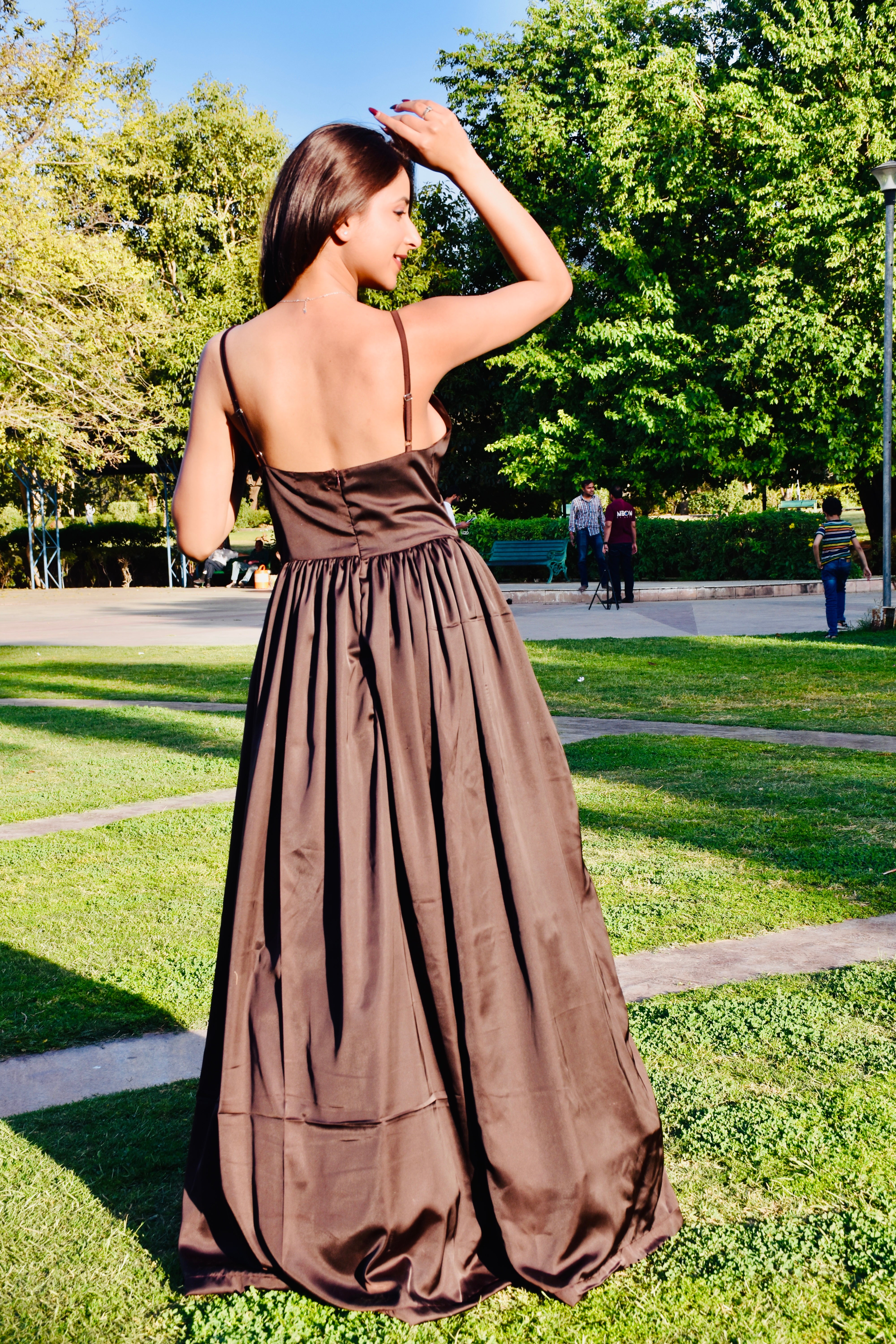 Midnight Luxe Satin Gown