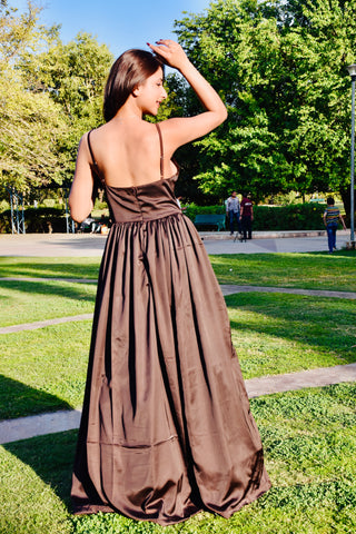 Midnight Luxe Satin Gown