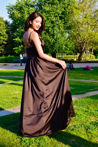 Midnight Luxe Satin Gown