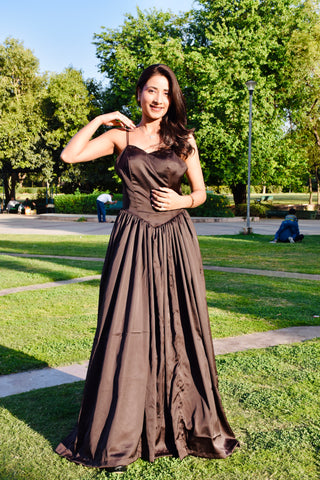 Midnight Luxe Satin Gown