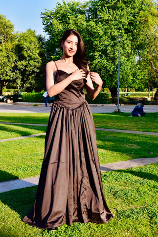Midnight Luxe Satin Gown