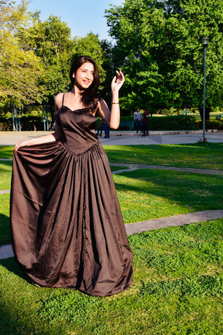 Midnight Luxe Satin Gown