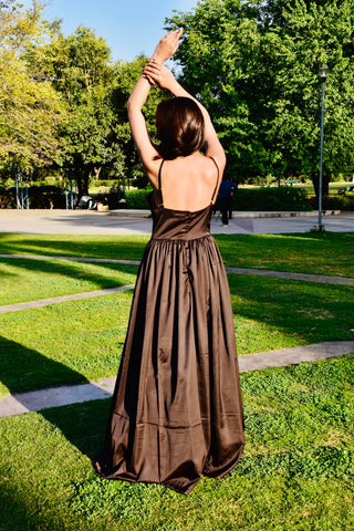 Midnight Luxe Satin Gown