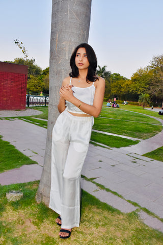 Moonlit Luxe Satin Co-ord Set with Pockets