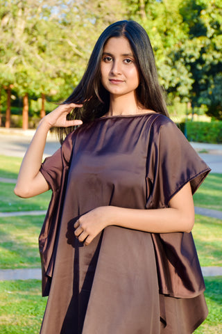 Midnight Breeze Satin Kaftan