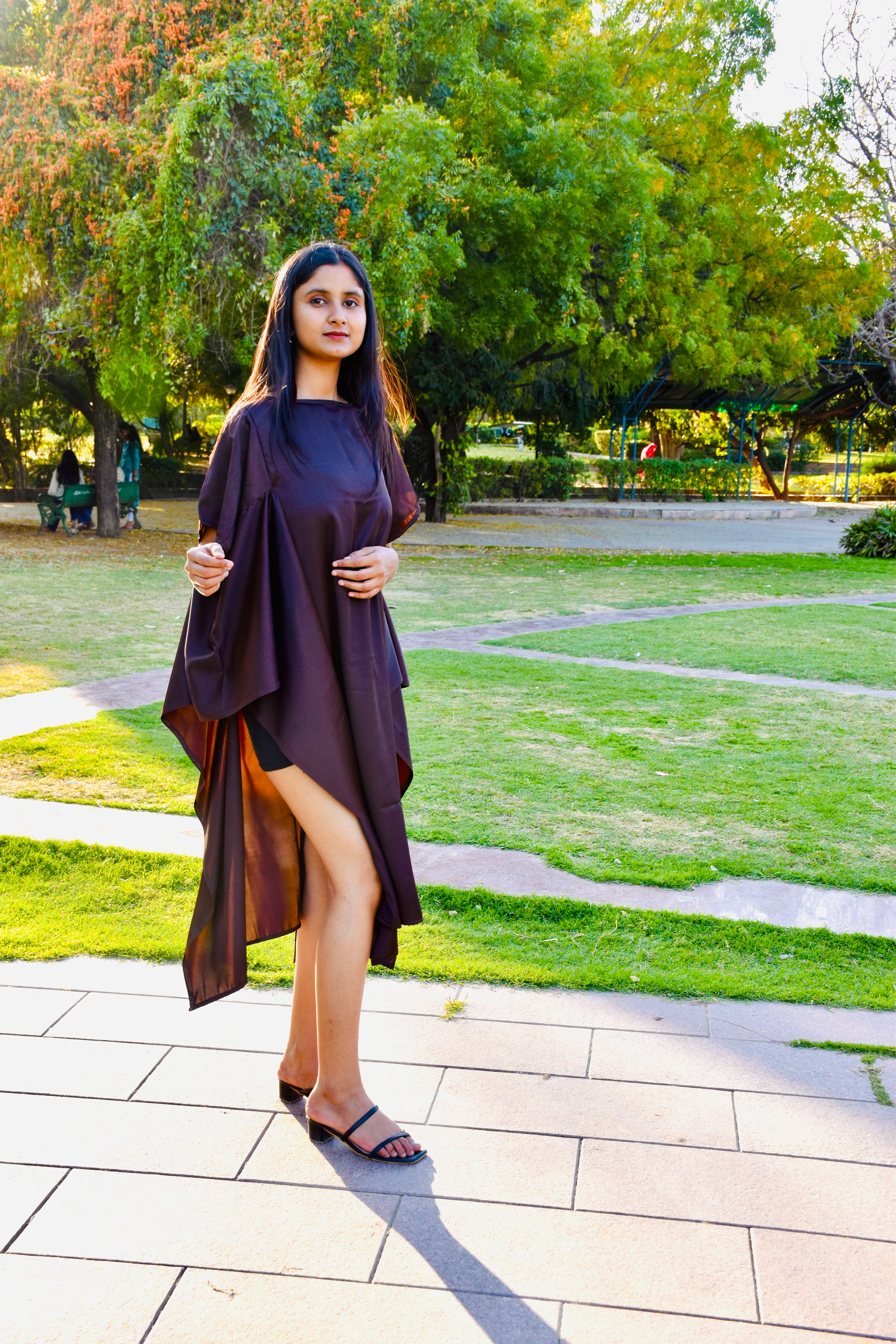 Midnight Breeze Satin Kaftan