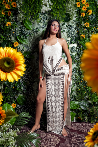 SHORT TOP &OPEN SKIRT