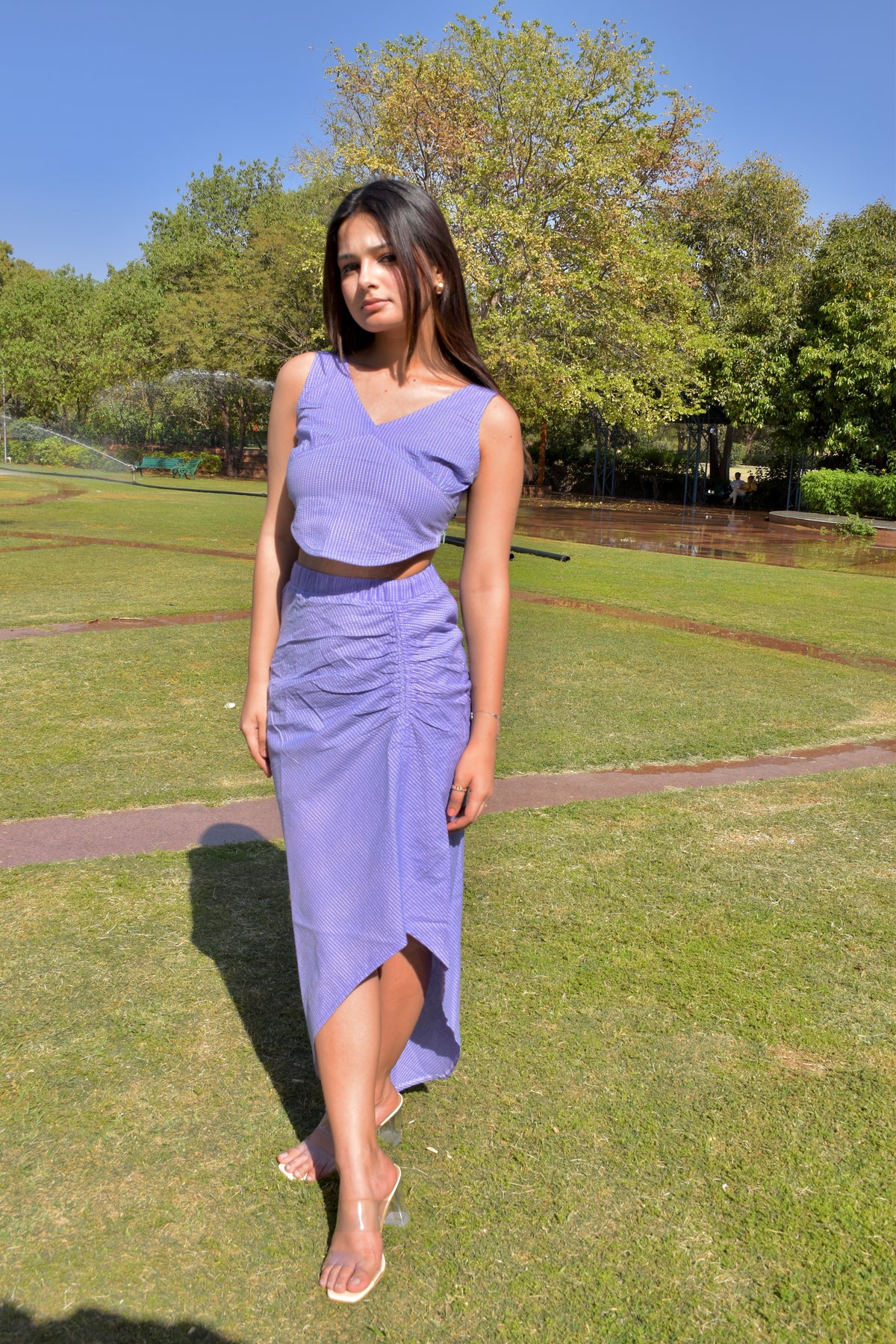 Violet Shine Cotton Co-ord