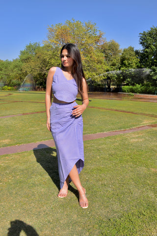 Violet Shine Cotton Co-ord