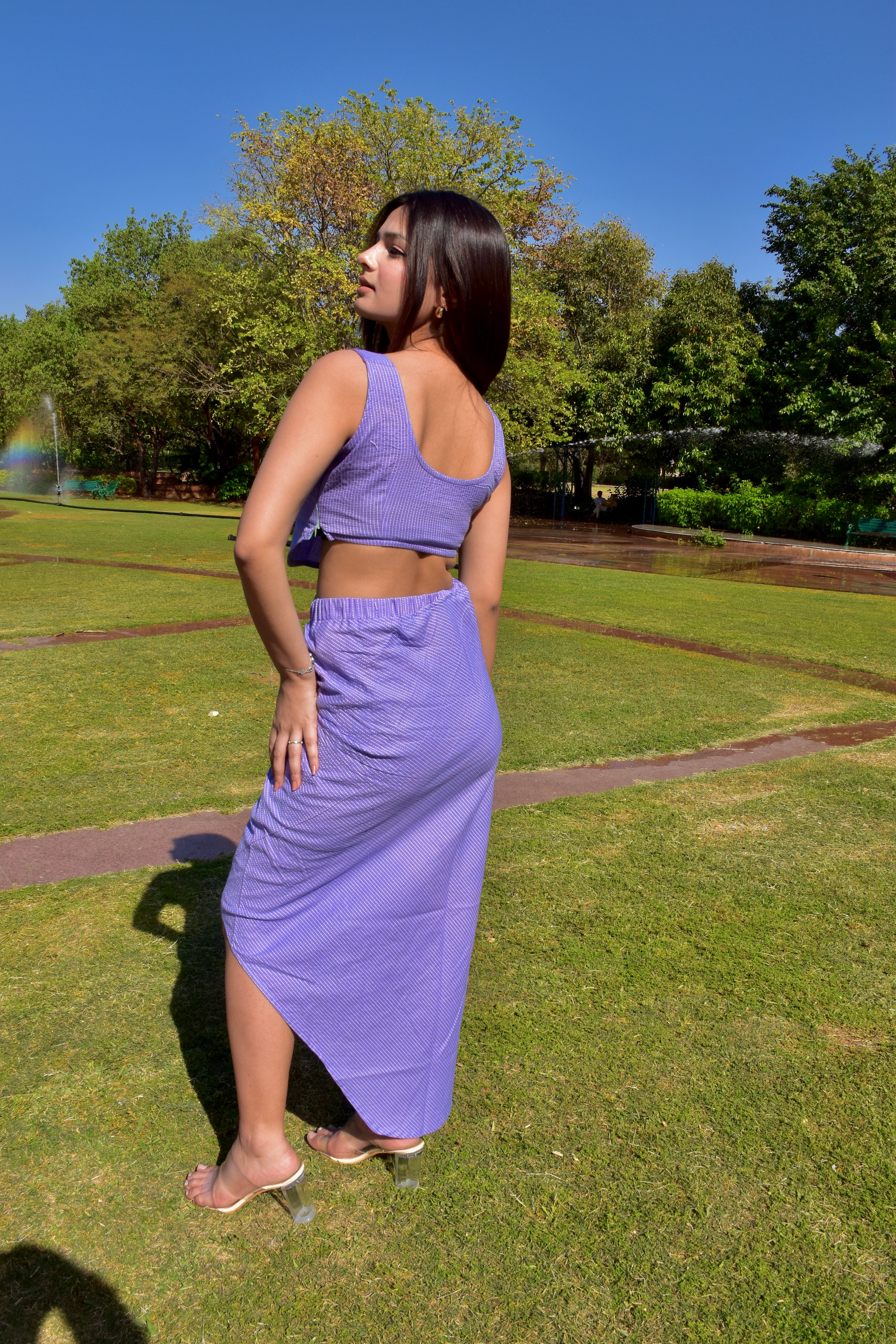 Violet Shine Cotton Co-ord