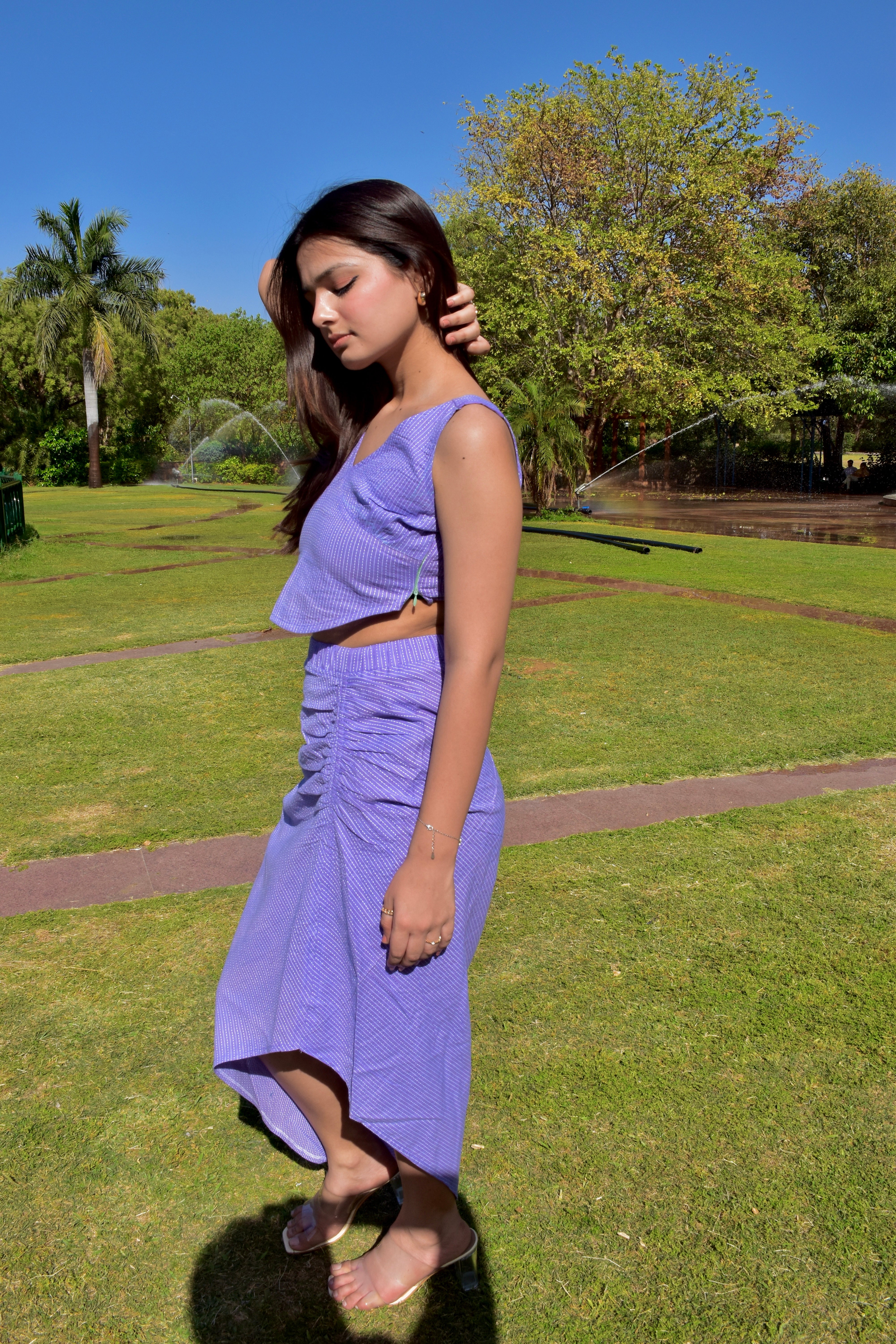 Violet Shine Cotton Co-ord