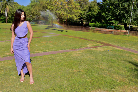Violet Shine Cotton Co-ord