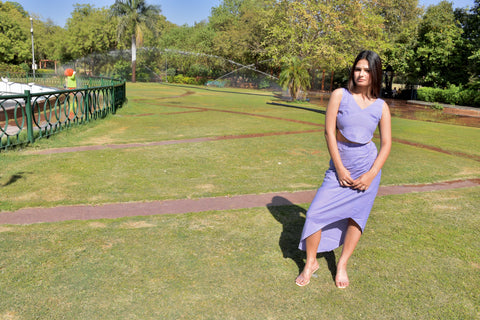 Violet Shine Cotton Co-ord