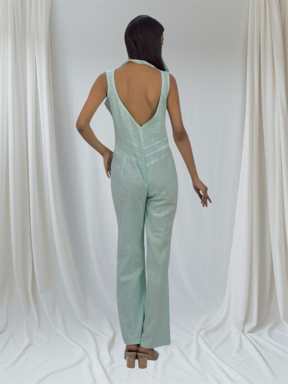 Mint Breeze Cotton Jumpsuit